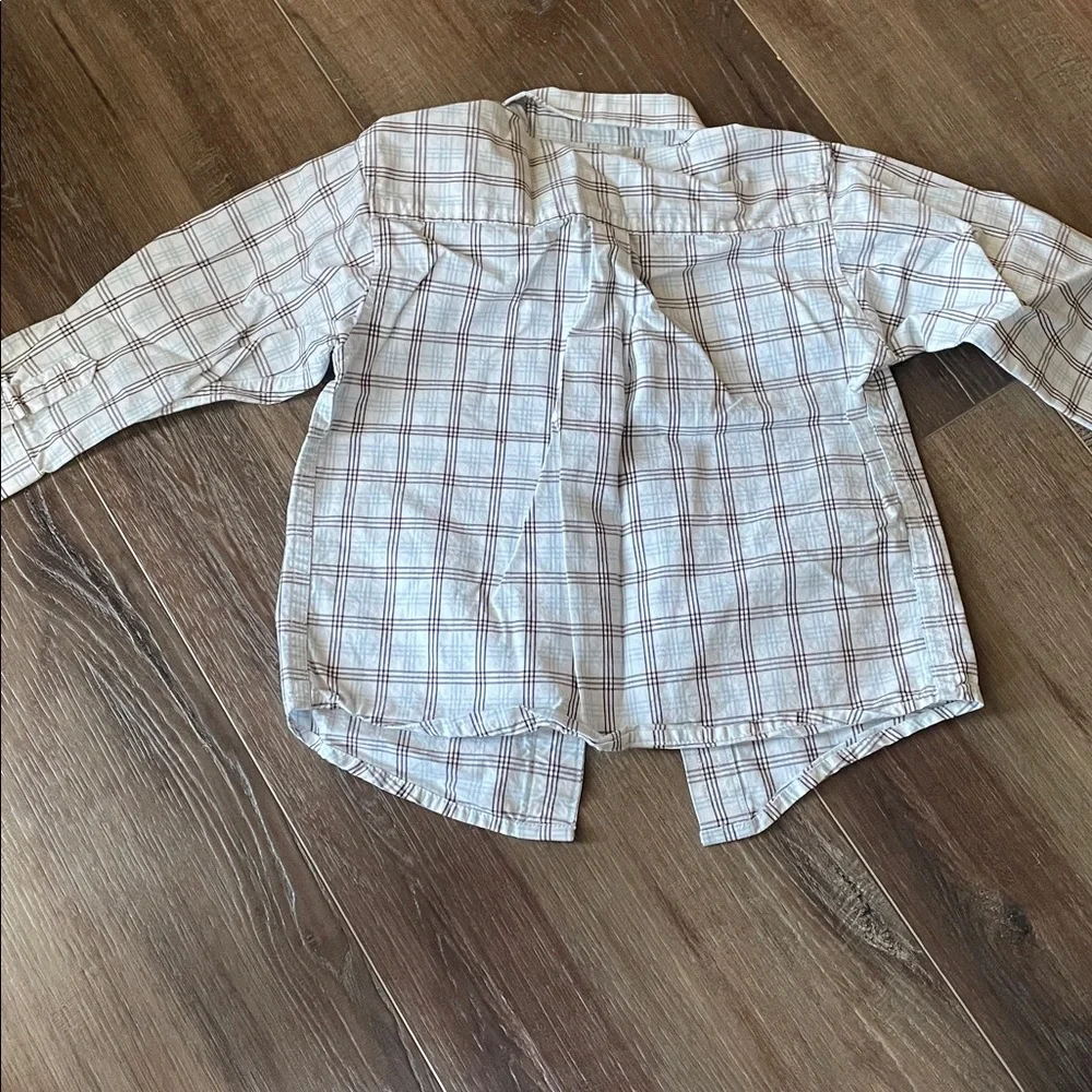 Gymboree long sleeve plaid button down shirt 18-24M